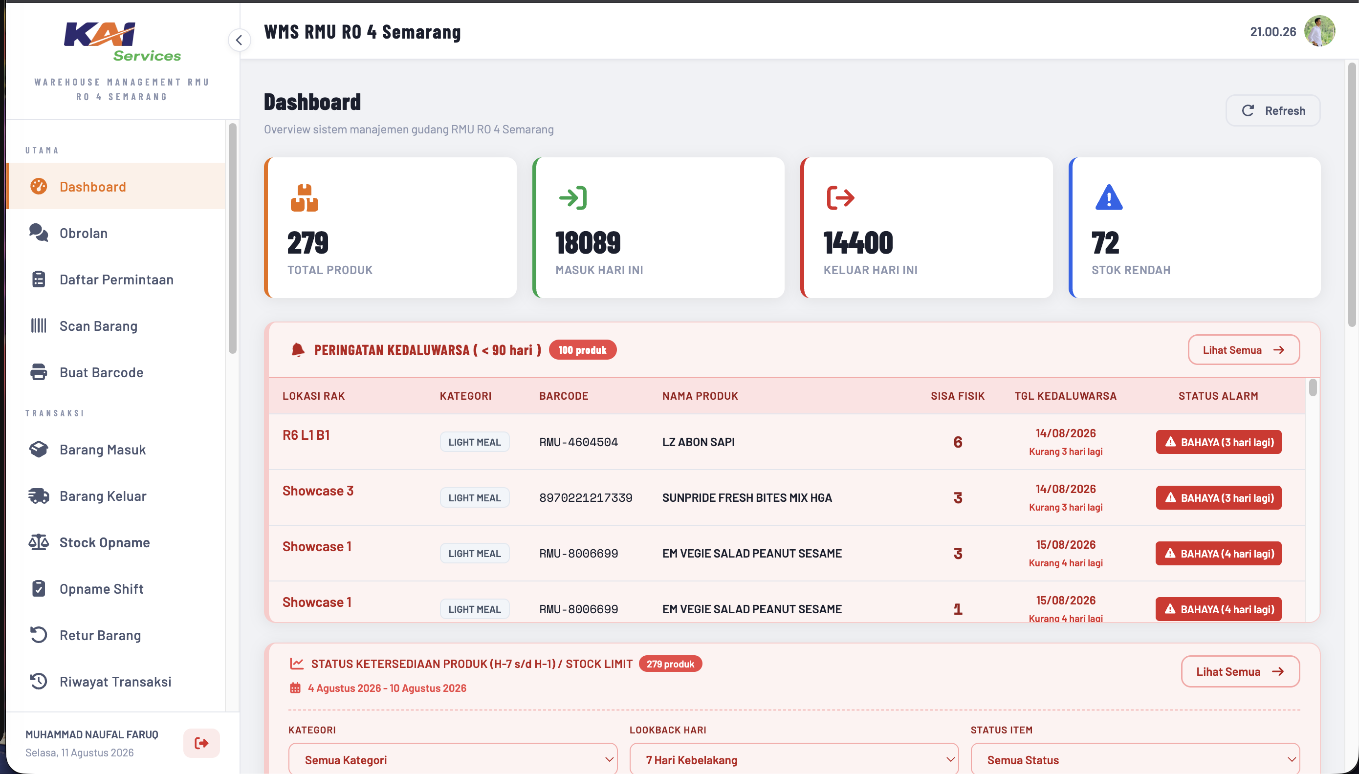 A screenshot of WMS KAI Services website interface.